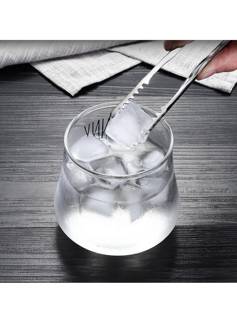 CMGTYYD. ٣ ملقط ثلج لدلو الثلج، ملقط تقديم صغير، ملقط من الفولاذ المقاوم للصدأ بطول ٦ بوصات مزود بأسنان للثلج ومكعبات السكر وألواح اللحوم الباردة - متين وسهل الاستخدام. - Image 3