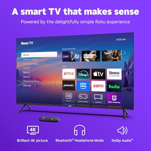 Roku Smart TV 2025 – 50-Inch Select Series, 4K HDR TV – RokuTV with Enhanced Voice Remote – Flat Screen LED Television with Wi-Fi for Streaming Live Local News, Sports, Family Entertainment - Image 3