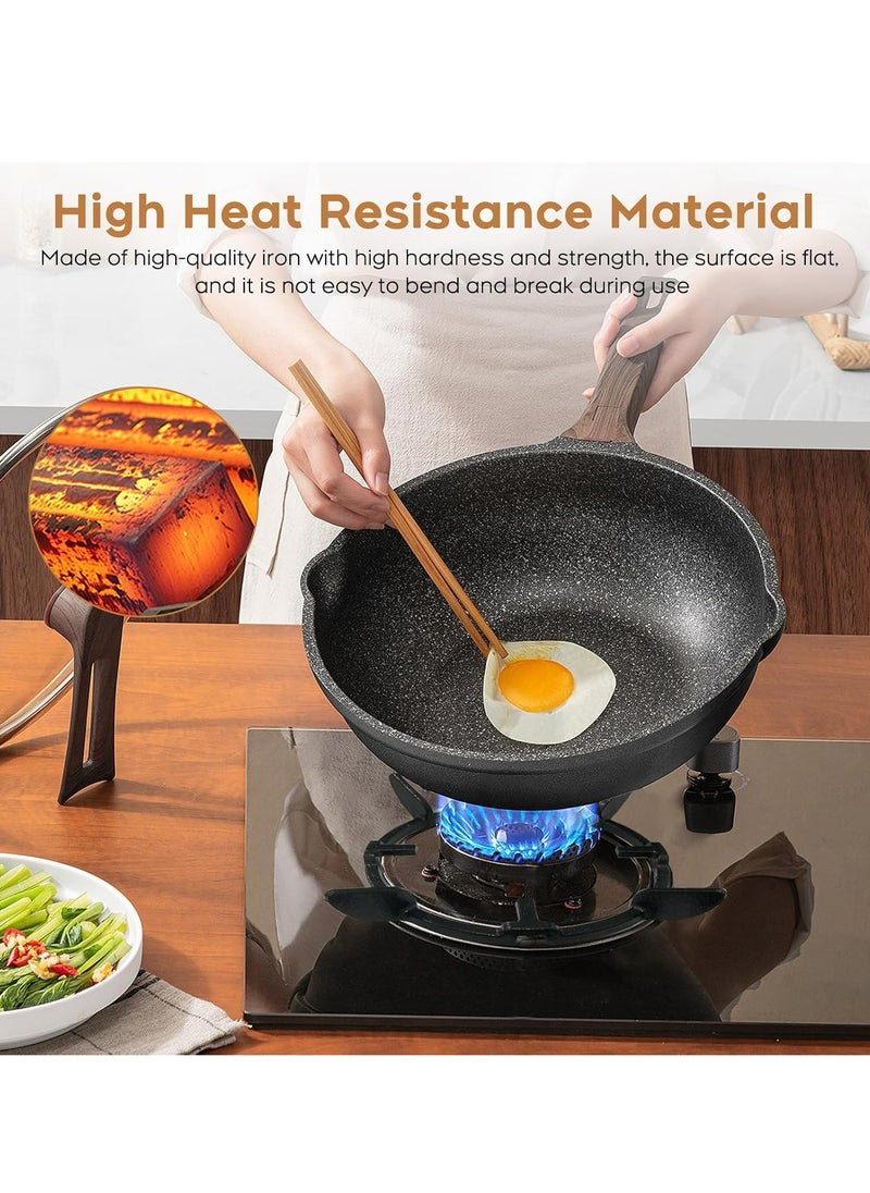 Oasisgalore - Cast Iron Wok Support Ring, Universal Stove Iron Stand, Non-Slip Trivet for Gas Stove, Black Kitchen Accessory - Image 1