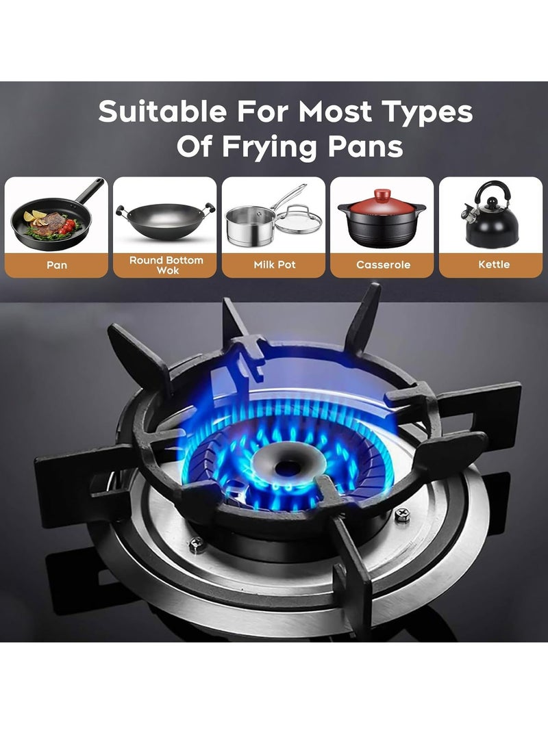 Oasisgalore - Cast Iron Wok Support Ring, Universal Stove Iron Stand, Non-Slip Trivet for Gas Stove, Black Kitchen Accessory - Image 1