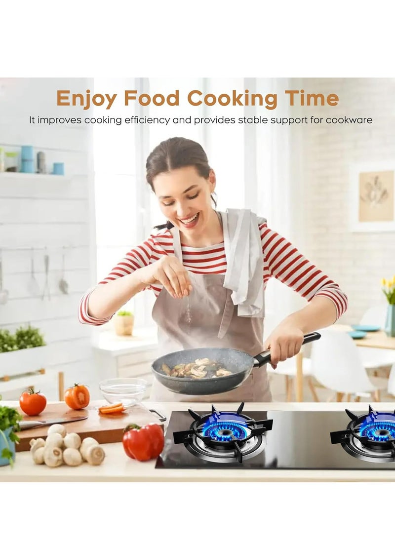 Oasisgalore - Cast Iron Wok Support Ring, Universal Stove Iron Stand, Non-Slip Trivet for Gas Stove, Black Kitchen Accessory - Image 1
