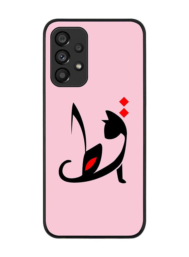 Stylizedd Rugged Black edge case for Samsung Galaxy A33 5G Slim fit Soft Case Flexible Rubber Edges Anti Drop TPU Gel Thin Cover - Cat - Image 1