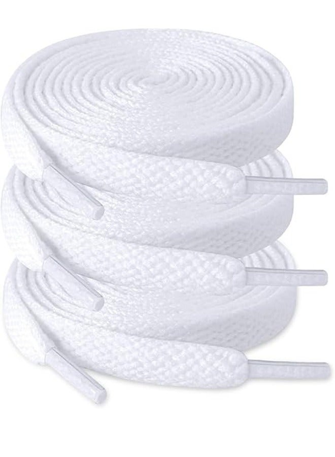 3 Pair Flat Shoe Laces for Sneakers Tighter More Textured Shoelaces for Athletic Running Shoes and Boot Strings Perfect for Updating Daily Sneakers Refreshes Old Shoes Look Stays Tight During Commutes or Casual Walks - Image 1