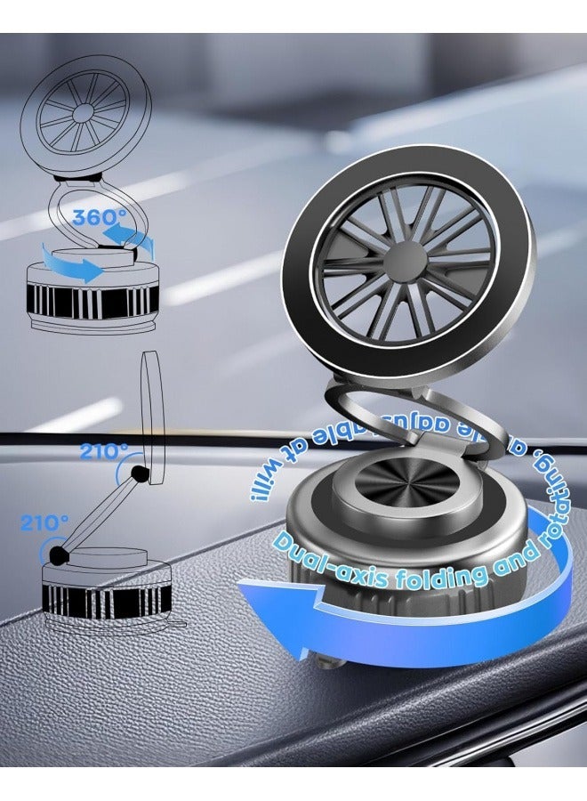 2025 New 360° Rotatable Magnetic Phone Holder with Vacuum Suction Cup - Aluminum Alloy, One-handed Operation, Full-range Multi-angle Adjustment, Easy-to-use Design, Suitable for Vehicles, Desktops, Walls, Magnetic Vacuum Dual Fixation | 360° Rotation | Anti-slip and Shockproof | Multi-purpose for Desktop Office, Perfect Holiday Gift, Suitable for All Scenarios - Image 2