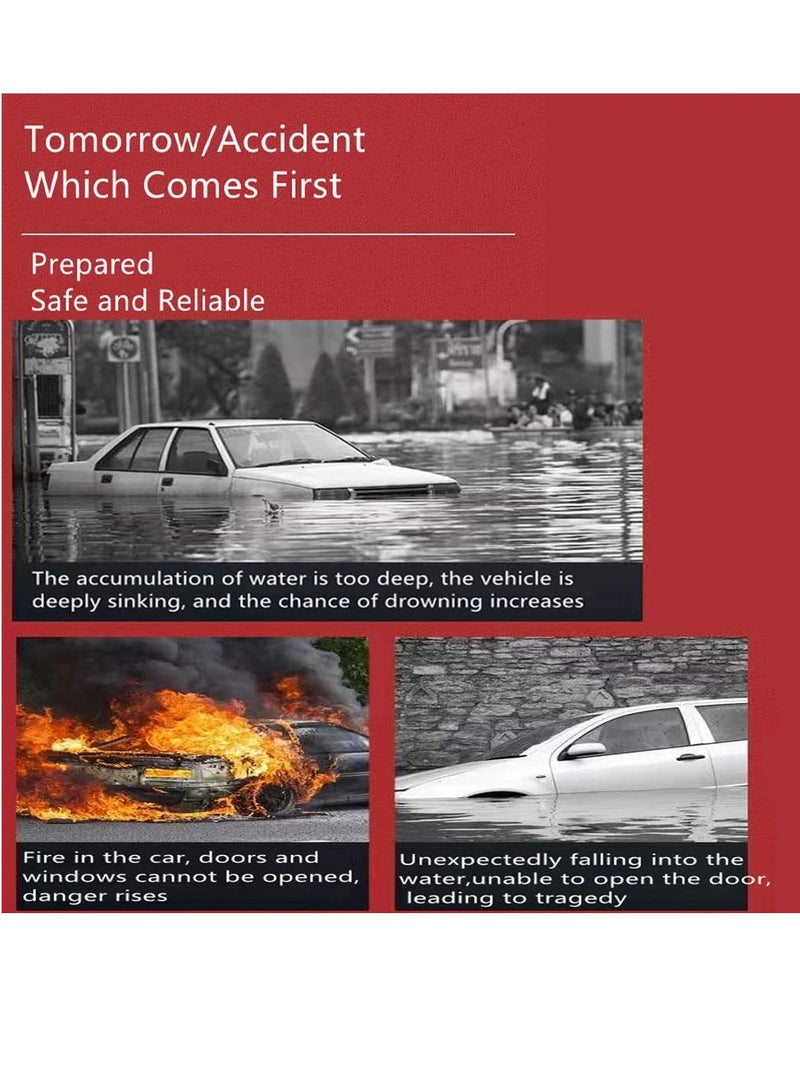 SYOSI Portable Safety Hammer Emergency Escape Tool, Multifunctional Window Breaker with Seat Belt Cutter, Portable Safety Hammer Emergency Escape Tool, One Second Breaking Window Escape (Black) - Image 4