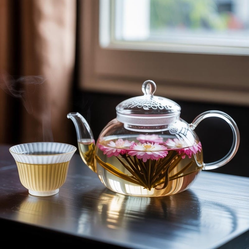 Teabloom Flowering Tea - 12 Unique Varieties of Fresh Blooming Tea Flowers - Hand-Tied Natural Green Tea Leaves & Edible Flowers - 12-Pack Gift Canister - 36 Steeps, Makes 250 Cups - Image 3