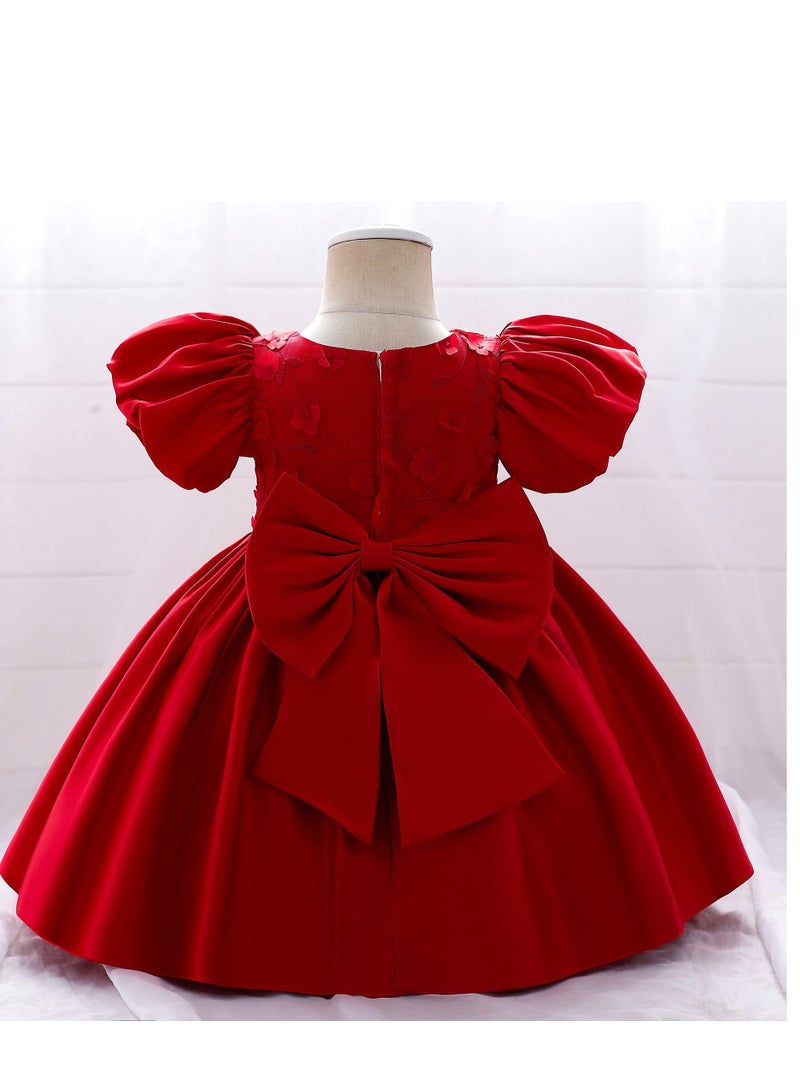 Loquat Fashionable Cute Girls Dresses Red  - Image 2