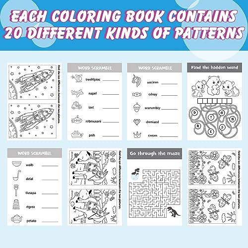 Hungdao 48 Pcs Mini Activity Books for Boys and Girls, Fun and Games, Challenging Activities Include Mazes, Word Scramble and More Bulk Gifts for Students Party Classroom - Image 3