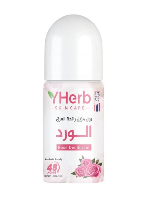 مزيل عرق رول أون برائحة الورد يدوم 48 ساعة 50 مل