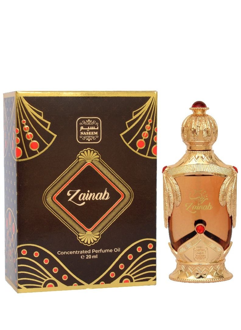Naseem - Zainab Eau De Parfum 20ml - Unisex Perfume Oil with Orange, Jasmine & Patchouli - Subtle, Long-Lasting Fragrance for Men & Women - Image 1