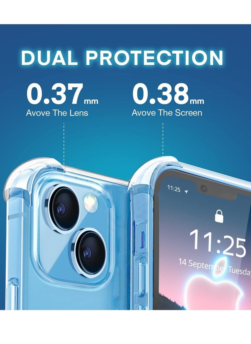 Clear Case for iPhone 14 Plus 6.7 inch Anti Scratch Shock Absorption 2022 iPhone 6.7 inch Case Reinforced Corner Protection Bumper Crystal Clear