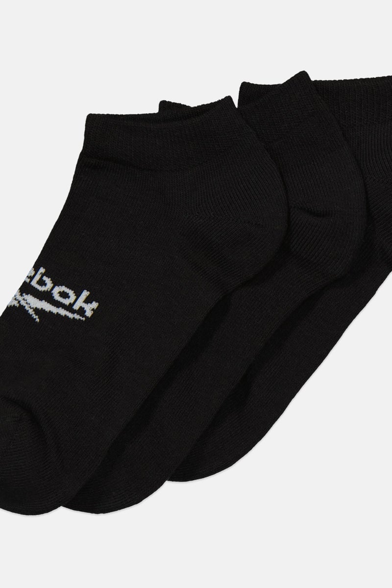 Reebok Women 3 Pairs Solid Invisible Socks, Black  - Image 2