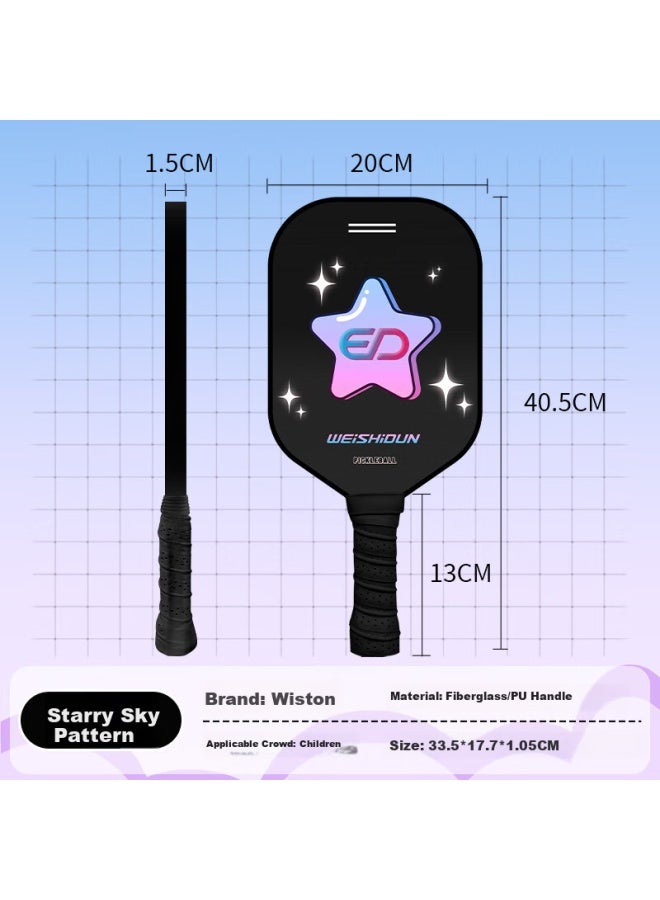 Weishidun Pickleball Paddle Black Pink Parent-child Set - Image 3
