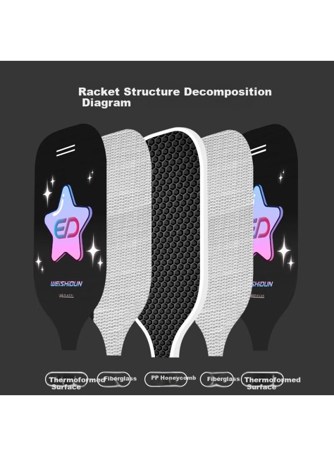 Weishidun Pickleball Paddle Black Pink Parent-child Set - Image 4