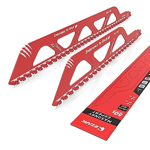 EZARC Demolition Masonry Reciprocating Saw Blades 12 Inch/18 Inch, Carbide Sawzall Blades for Cutting Aerated Concrete and Hollow Brick, 2-Pack - Image 1