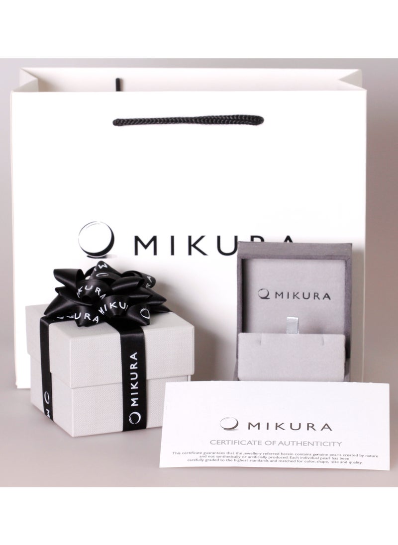 MIKURA - Earrings, Freshwater Pearls, A Quality, Treated Black Color, 6.0-5.5MM, 18KY - Image 1