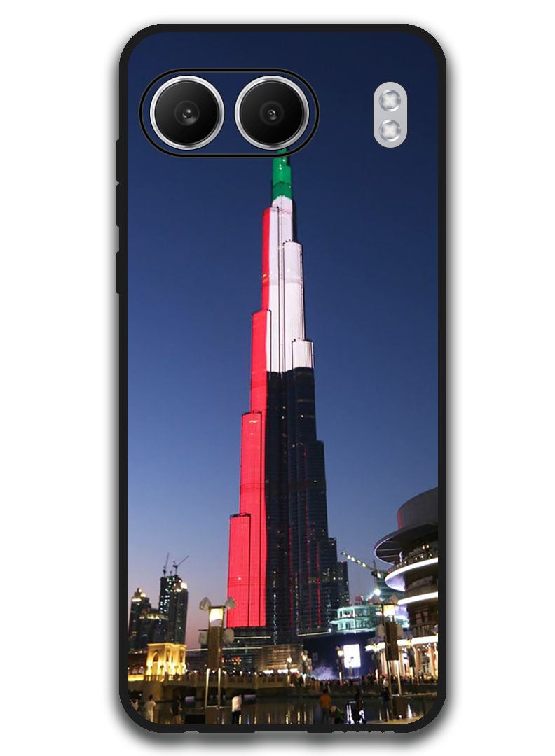 Theodor Protective Case Anti Scratch Shock Proof Bumper Cover For OnePlus Nord 4 UAE Flag on Burj Khalifa - Image 1