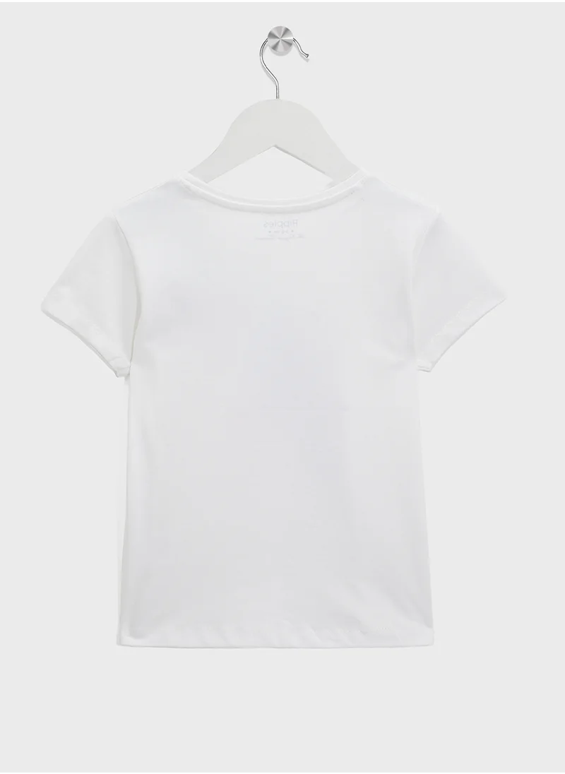 ريبلز مع نمشي Girls Half Sleeves T-shirt