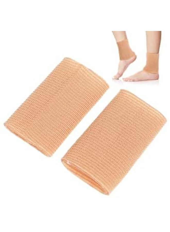 2Pcs Breathable Elastic Sports Ankle Protective Sleeve Cover For Ice Skating And Foot Protection With Compression Pad - Image 1
