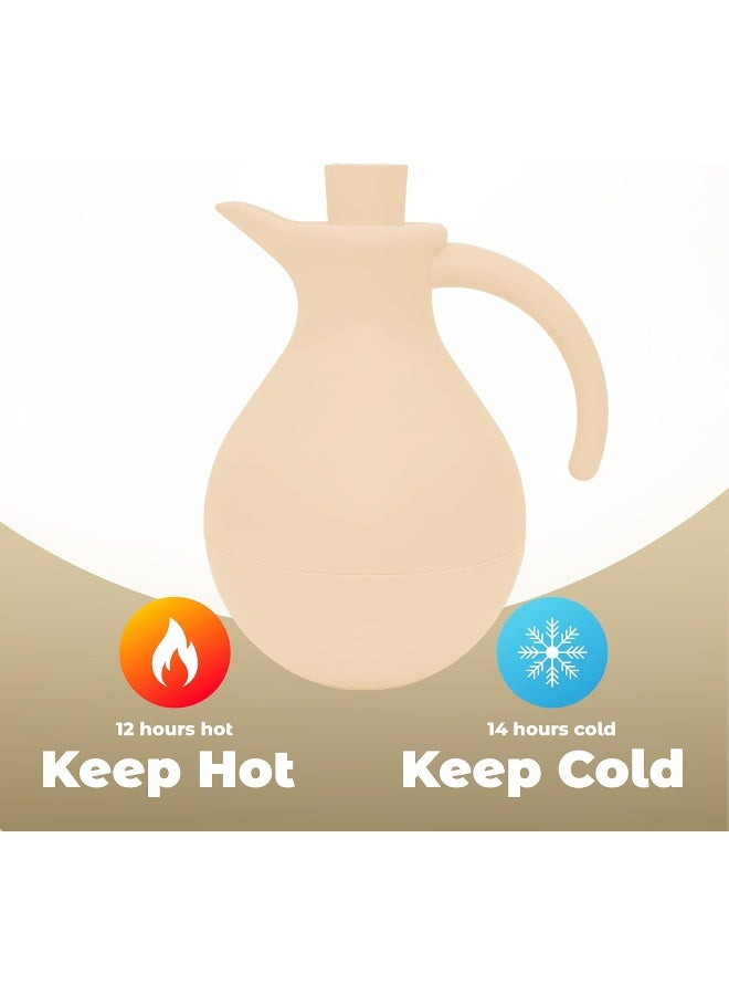 BS B&S Beige Vacuum Flask | 1.0Ltr Insulated Thermos Flask - Image 4