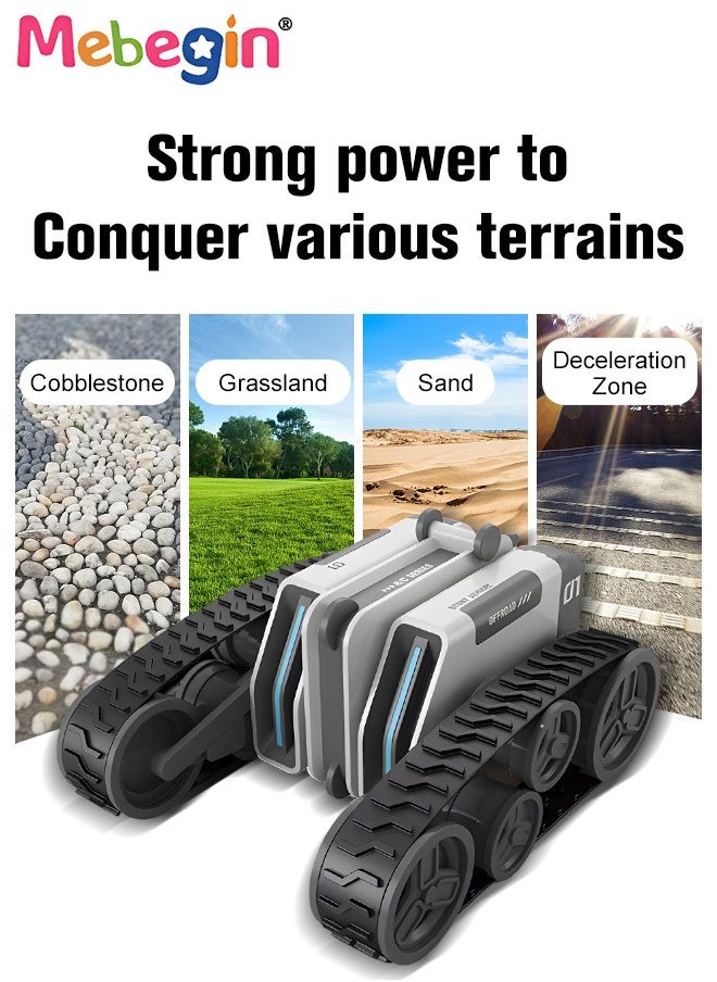 MEBEGIN - RC Stunt Car Toy, 360°Double Side Flips Rotating RC Car, 2.4Ghz Remote Control Car with Cool Lights and 2 Speed Modes, Portable Rechargeable Remote Control Car Toy, Suitable for Versatile Roads, 14.4*15.5*7.5cm - Image 1
