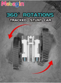 MEBEGIN RC Stunt Car Toy, 360°Double Side Flips Rotating RC Car, 2.4Ghz Remote Control Car with Cool Lights and 2 Speed Modes, Portable Rechargeable Remote Control Car Toy, Suitable for Versatile Roads, 14.4*15.5*7.5cm  - Image 3