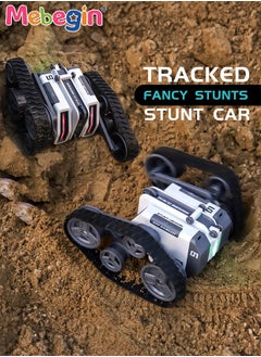 MEBEGIN RC Stunt Car Toy, 360°Double Side Flips Rotating RC Car, 2.4Ghz Remote Control Car with Cool Lights and 2 Speed Modes, Portable Rechargeable Remote Control Car Toy, Suitable for Versatile Roads, 14.4*15.5*7.5cm  - Image 2