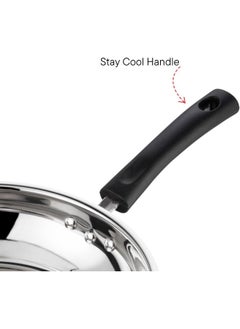 VINOD Stainless Steel Frying/Stirfry/Saute/Egg Pan, Skillet 20 cm, SAS Bottom, Induction and Gas Stove Friendly, Sturdy Handle, Heavy Bottom  - Image 4