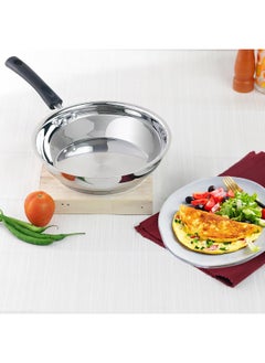 VINOD Stainless Steel Frying/Stirfry/Saute/Egg Pan, Skillet 20 cm, SAS Bottom, Induction and Gas Stove Friendly, Sturdy Handle, Heavy Bottom  - Image 2