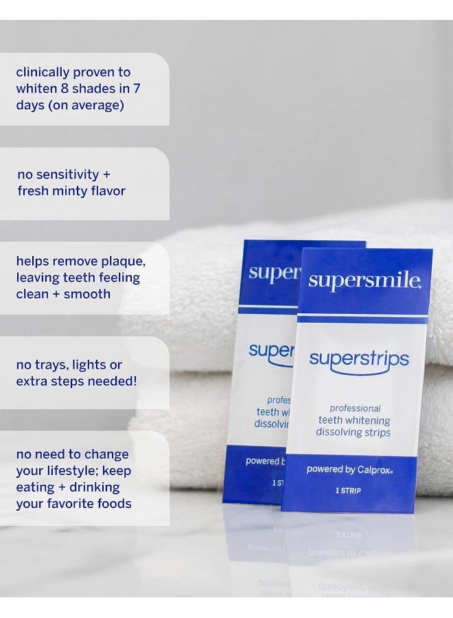 Supersmile شرائط تبييض الأسنان المحترفة سوبر سمايل القابلة للذوبان آمنة للمينا لتبييض الأسنان الحساسة - Image 5