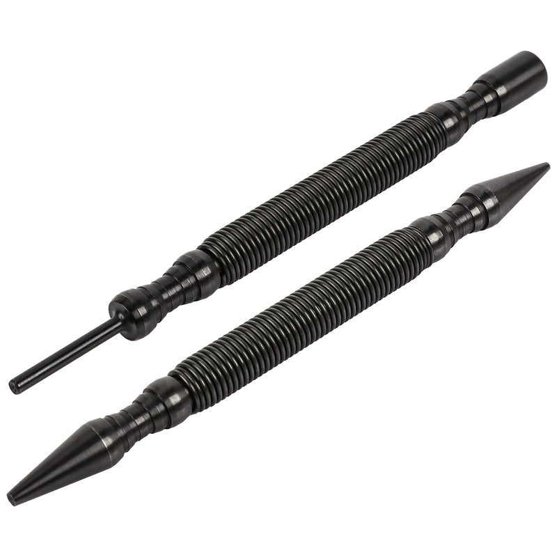 ARES ARES 10012 – 2-Piece Dual Head Nail Setter & Hinge Pin Remover Punch Set – Nail Setter Features 1/32-Inch (#1) and 1/16-Inch (#2) Dual Head Design – CNC-Precision Machined - 5000 PSI Striking Force  - Image 1