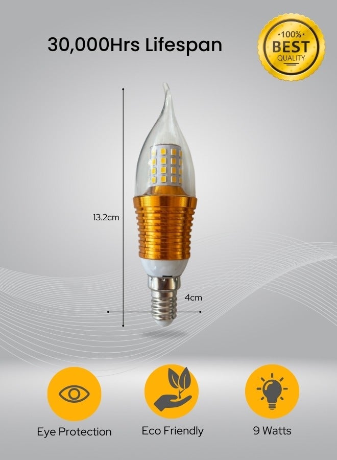 تارجت لمبات شموع LED E14 9 وات ذهبي 13 سم - Image 5