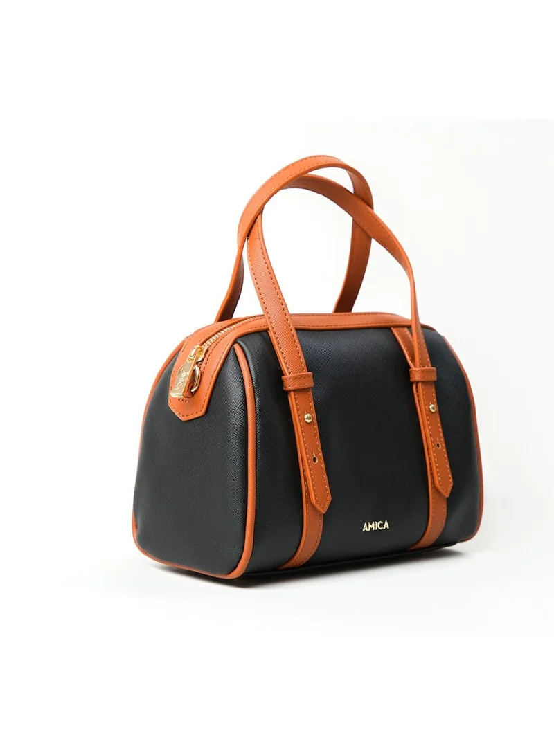 AMICA Gia Women Mini Barrel Crossbody Shoulder Handbag with Adjustable Strap