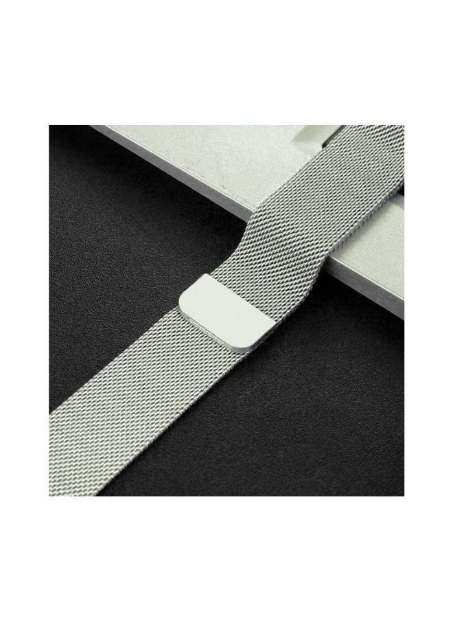 YOMNA - YOMNA Magnetic Metal Milanese Loop Band Compatible with Apple Watch Band 42mm 44mm 45mm 49mm, Adjustable Stainless Steel Mesh Strap Replacement for iWatch Series Ultra SE 8 7 6 5 4 3 2 1- Matte Silver - Image 1