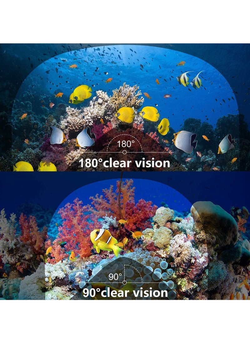 QSHOP - QShop®️ 180 Degree Full Face Snorkel Mask, Free-Fleecing Design with Detachable Camera Mount, Anti-Fog, with Adjustable Head Straps, Professional Snorkeling Kit for Adults and Youth Snorkel Mask - Image 1