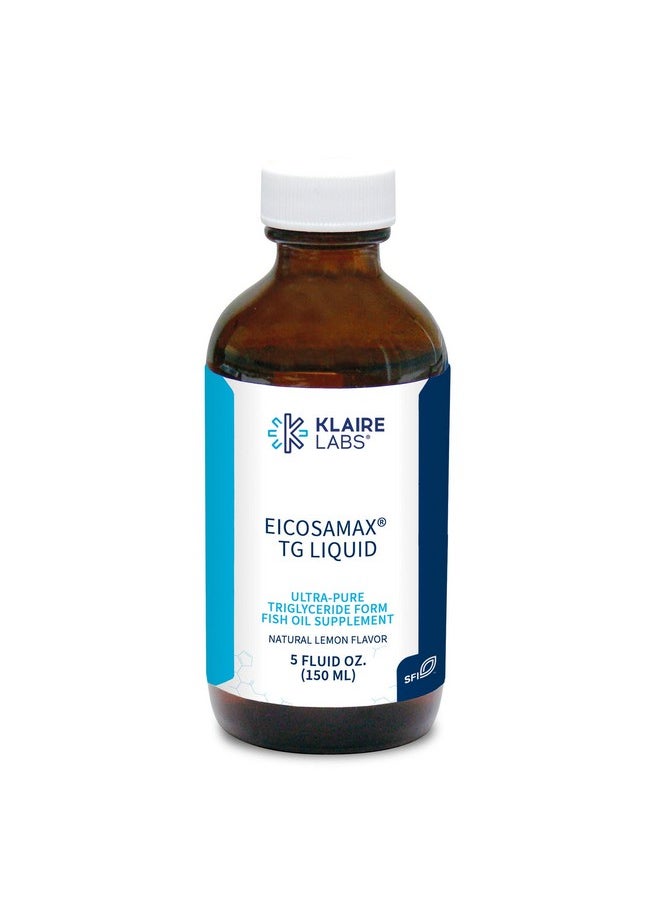 Klaire Labs - Eicosamax Tg Fish Oil Ultra Pure Omega 3 Fish Oil Pills With Epa/Dha Sustainably Sourced Natural Lemon Flavor For No Fishy Burps Or Aftertaste (30 Servings / 5 Fl Oz) - Image 1