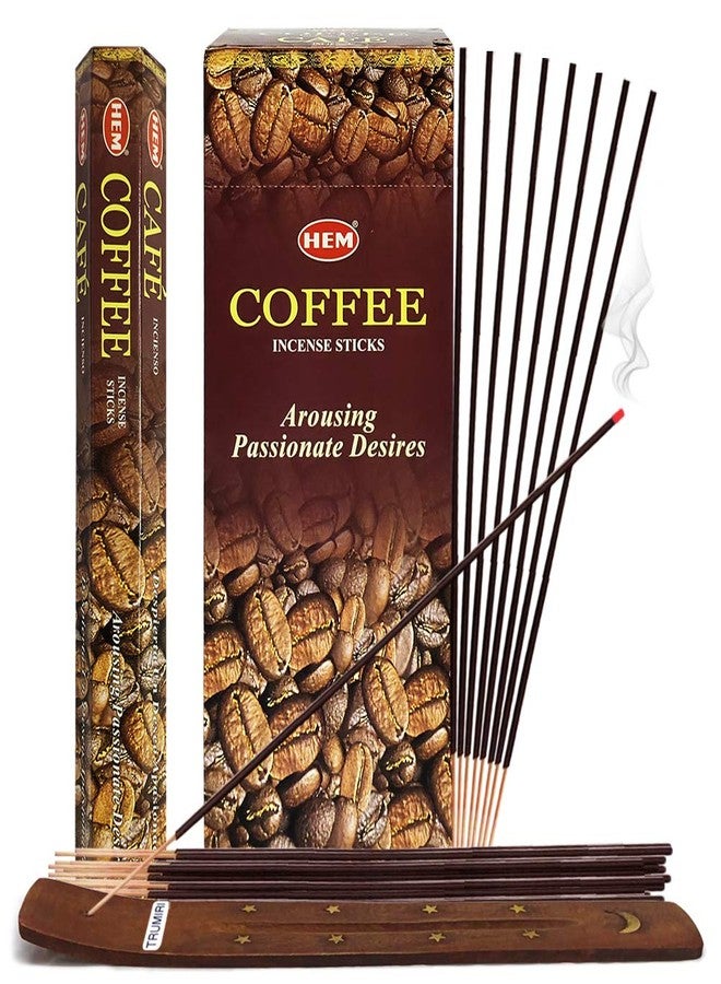 TRUMIRI Coffee Incense Sticks and Incense Stick Holder Bundle Insence Insense Hem Incense Sticks - Image 1