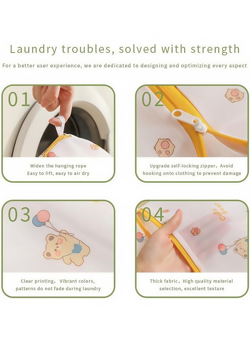 6PCS Mesh Laundry Bags, Reusable Portable Mesh Laundry Bag with Premium Zipper, Laundry Bags Mesh Wash Bags for Travel Organizing, Delicate Laundry Bag With Premium - Image 3