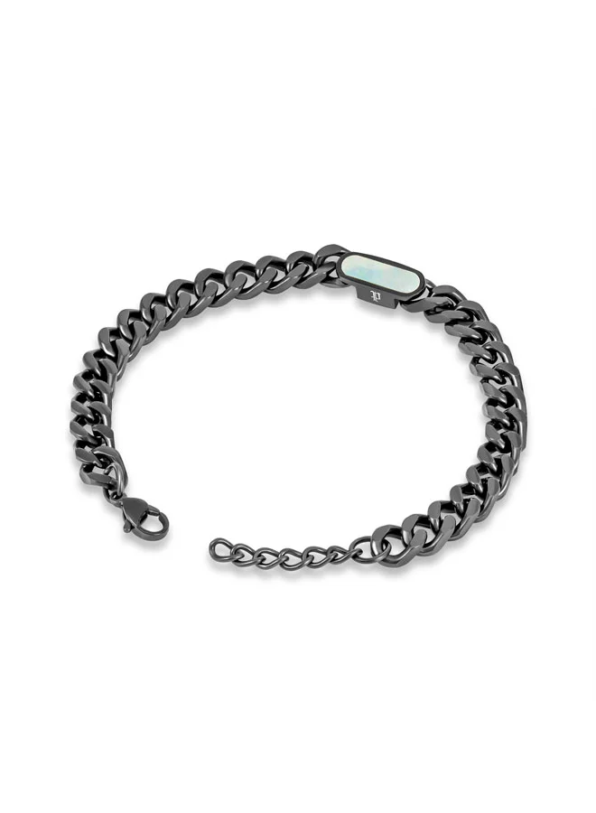 بوليس Vigor Grey Seashell Chain Bracelet for Men