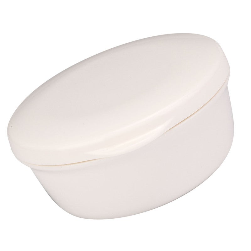 Portable Soap Dish: Compact Round Plastic Soap Holder - Sealed Cover Hygienic Draining Plate for Travel Bathroom Kitchen - Image 5