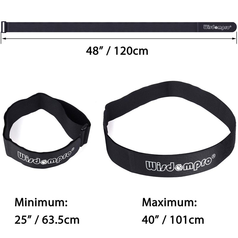 ويزدوم برو 4 عبوات كبيرة جدًا مقاس 2 × 48 بوصة وحزام ربط وحلقة قابل لإعادة الاستخدام من Wisdompro - أشرطة كابل وظيفية متينة وقابلة لإعادة الاستخدام لمساحة عمل مكتبك المنزلي - Image 5