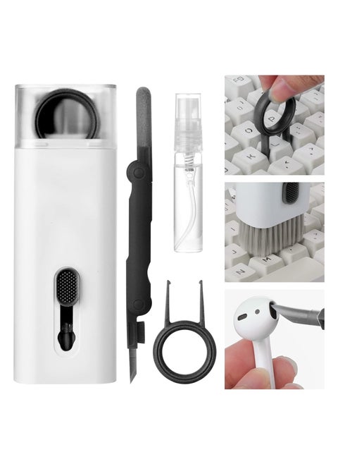 Laptop Cleaner, 7 in 1 Keyboard Cleaner Set, Computer MacBook Earphone Cleaning Kit, Tablet and Screen Dust Brush Including Soft Sweep, Swipe, 3 in 1 Airpod Cleaner Pen, Key Puller and Spray Bottle