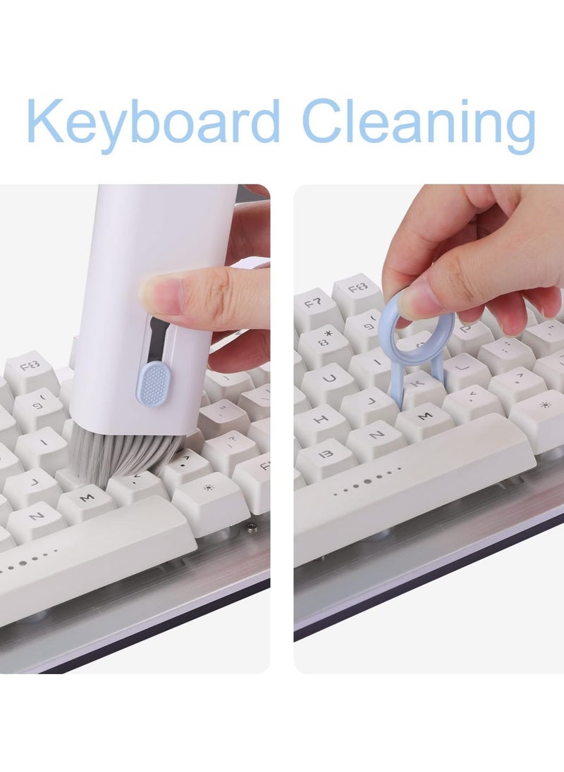 Laptop Cleaner, 7 in 1 Keyboard Cleaner Set, Computer MacBook Earphone Cleaning Kit, Tablet and Screen Dust Brush Including Soft Sweep, Swipe, 3 in 1 Airpod Cleaner Pen, Key Puller and Spray Bottle