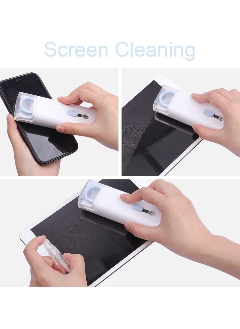 Laptop Cleaner, 7 in 1 Keyboard Cleaner Set, Computer MacBook Earphone Cleaning Kit, Tablet and Screen Dust Brush Including Soft Sweep, Swipe, 3 in 1 Airpod Cleaner Pen, Key Puller and Spray Bottle