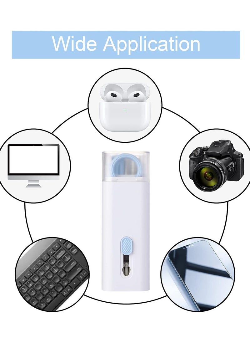 Laptop Cleaner, 7 in 1 Keyboard Cleaner Set, Computer MacBook Earphone Cleaning Kit, Tablet and Screen Dust Brush Including Soft Sweep, Swipe, 3 in 1 Airpod Cleaner Pen, Key Puller and Spray Bottle