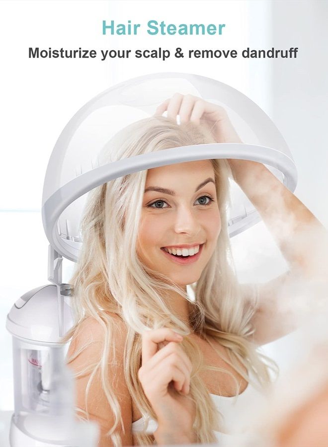 EZBASICS Hair Steamer EZBASICS 2 in 1 Ion Facial Steamer with Extendable Arm Table Top Hair Humidifier Hot Mist Moisturizing Facial Atomizer Spa Face Steamer Design for Personal Care Use at Home or Salon - Image 2