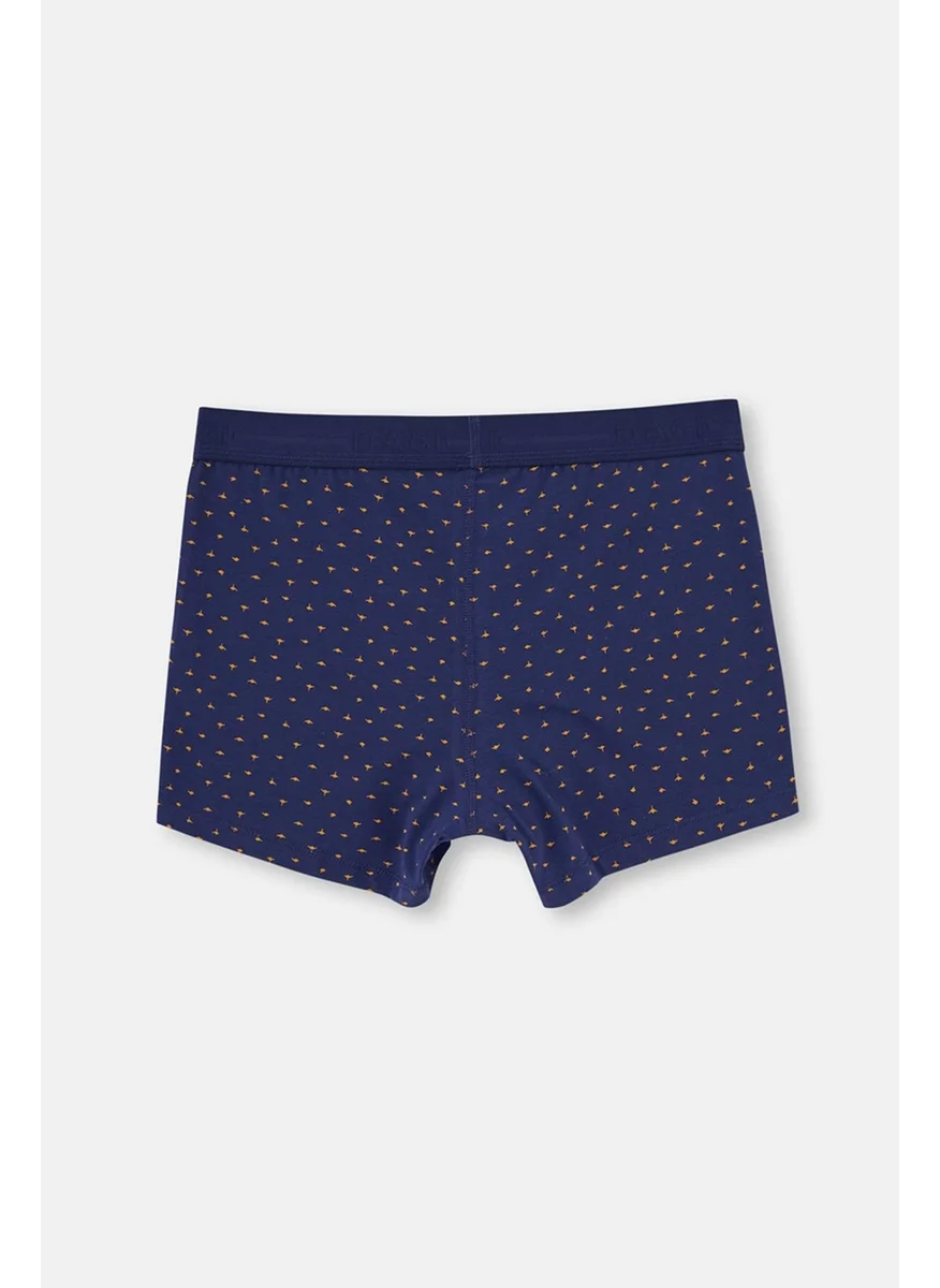 dagi Navy Blue 5210 Cotton Patterned Boxer