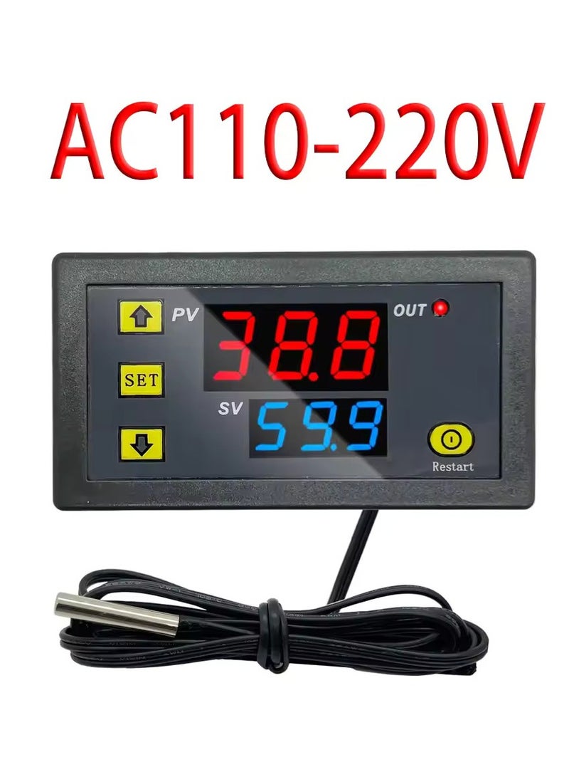 W3230 Mini Digital Temperature Controller 220V Thermostat Regulator Heating Cooling Control Thermoregulator With Sensor - Image 1