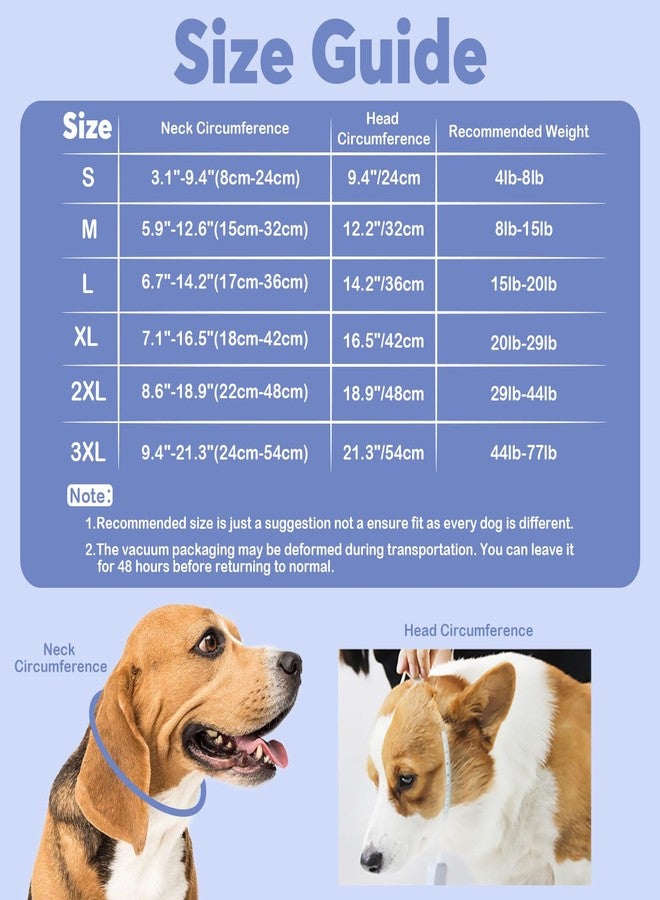 IDOMIK Dog Recovery Collar, Waterproof Soft Dog Cone After Surgery, Comfy Protective Elizabethan Collar Alternative for Dogs Cats, Adjustable Pet Neck Donut Cone Anti-Licking Biting Wounds,Blue,L - Image 2