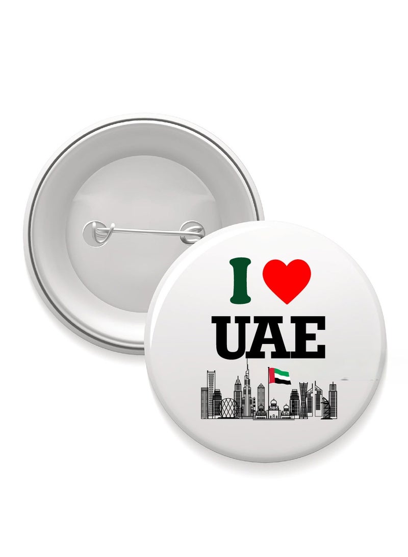 UAE National Day Button Badge - Round Pinback Button Brooch Lapel Pin for National Day Party Favors - Image 1